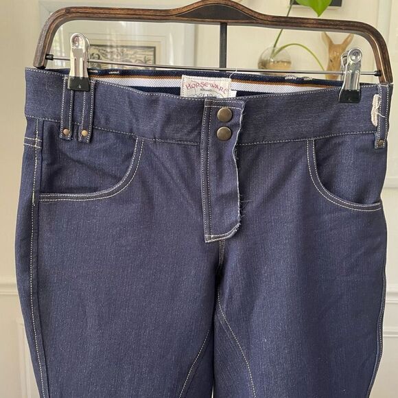NWOT Horseware Ladies’ Denim Breech Breeches Riding Pants $150 28 R - Picture 2 of 7